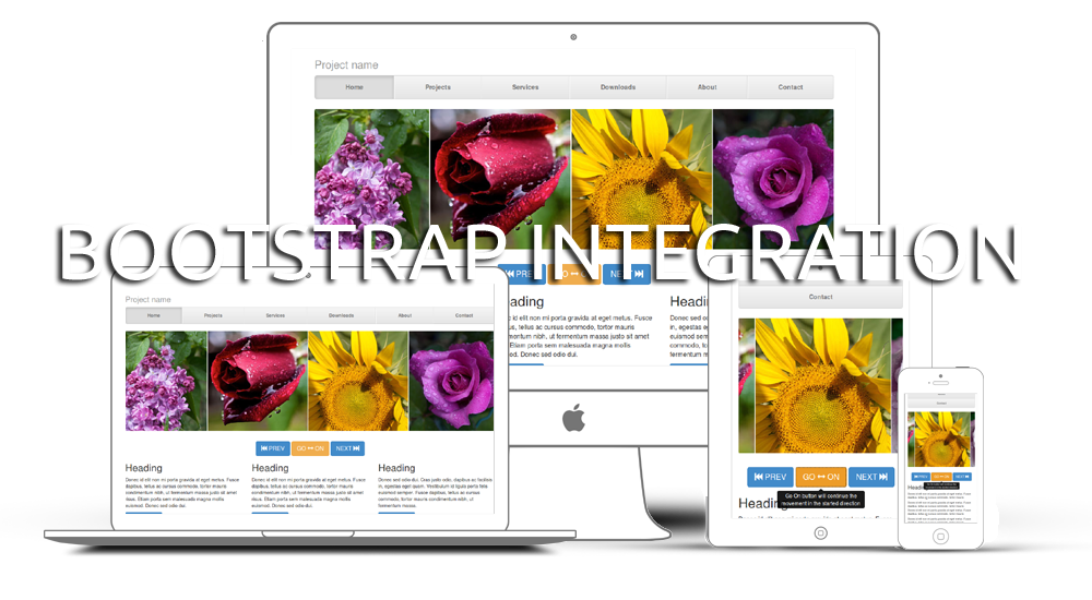 Infinite Drag Wall - Bootstrap 3 integration example