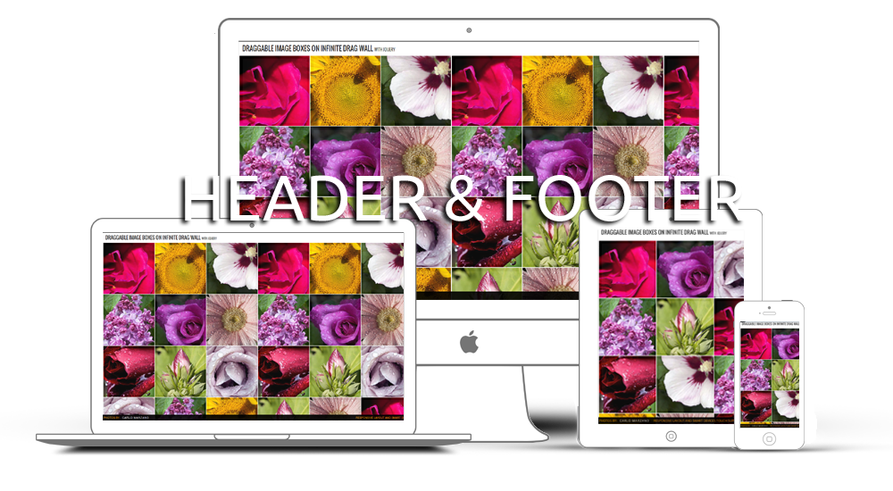 Infinite Drag Wall - Example with header & footer